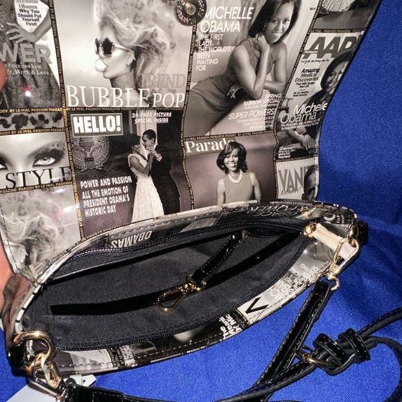 🩶🖤 Michelle Obama Crossbody/Clutch - Picture 9 of 10